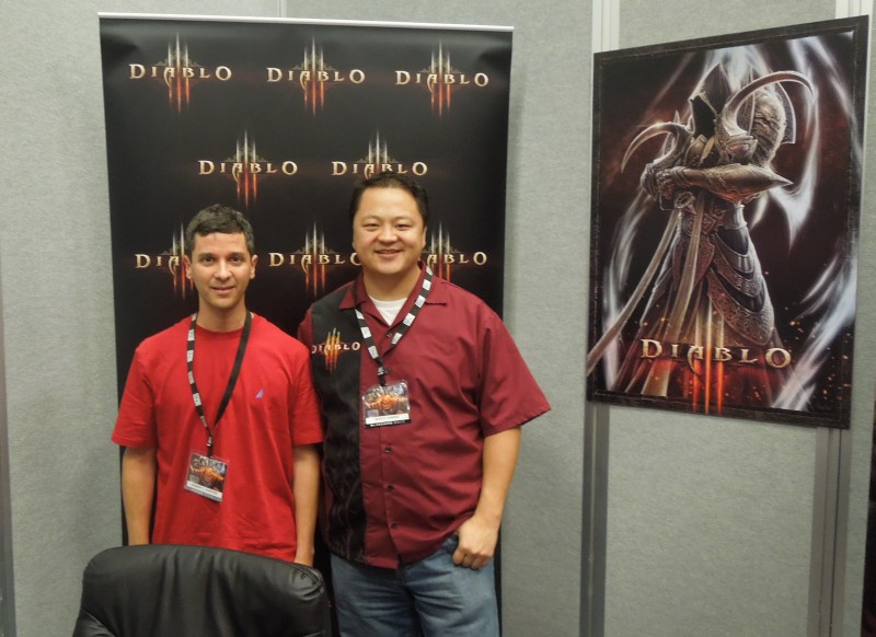 Interviewer Rob Kanter, and developer Wyatt Cheng