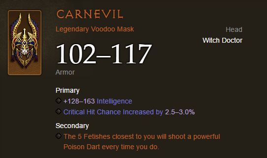 Diablo III - Carnevil Voodoo Mask