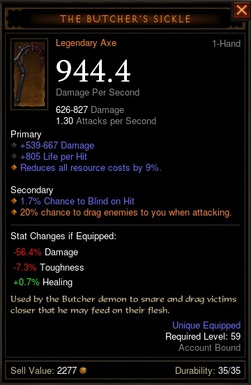 Reaper of Souls Beta: The Butcher's Sickle Reaper of Souls Beta: The Butcher's Sickle