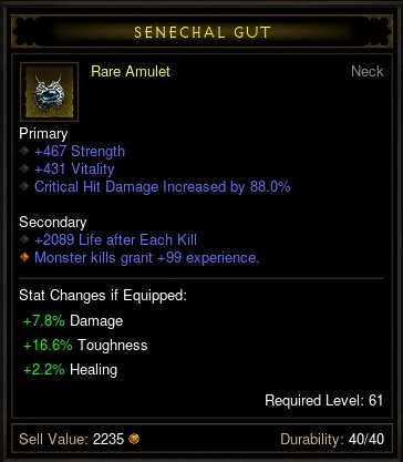 Reaper of Souls Beta: Level 61 Rare Amulet Reaper of Souls Beta: Level 61 Rare Amulet