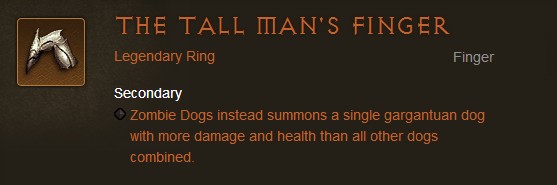 The Tall Man's Finger - Diablo III Legendary